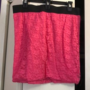 Pink mini skirt